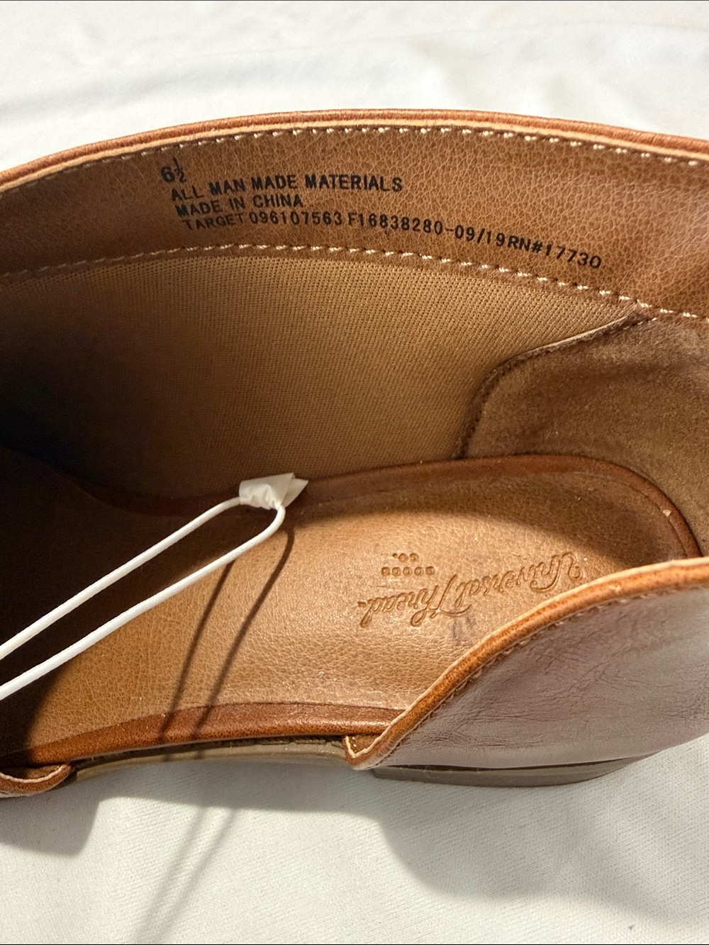 NEW Universal Thread Tan Leather-Look Slip-On Booties - Picture 4 of 15